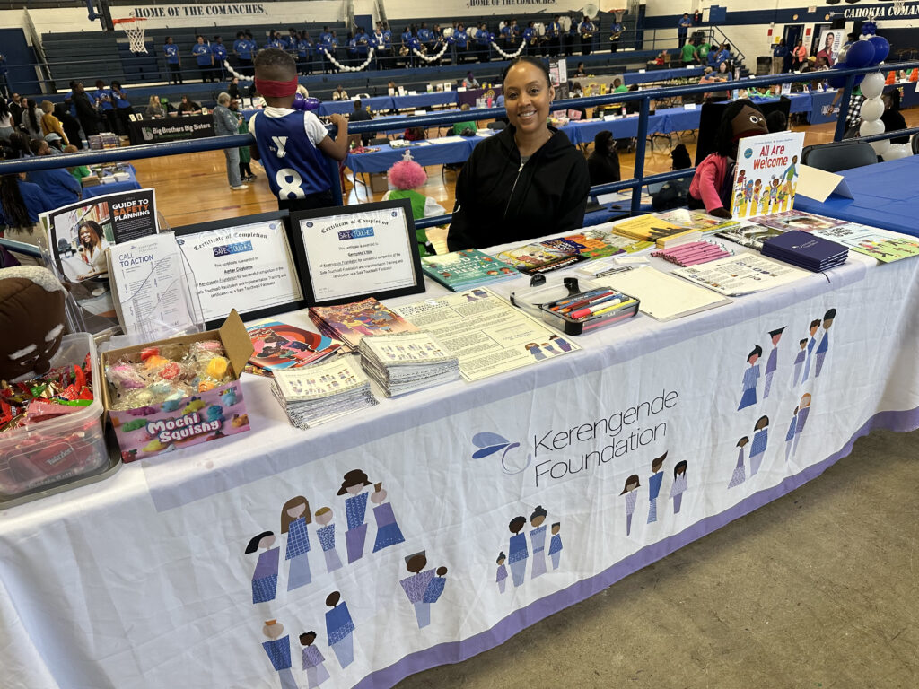 amber clayborne tabling at an event
